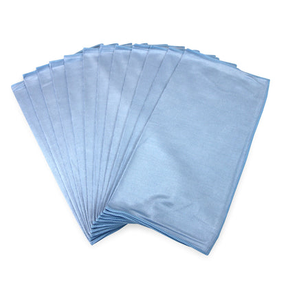 Hospeco® Microfiber Cloth Glass 270 GSM Blue 16x16, 12/Pack (HOSMFCGL2701616BL)