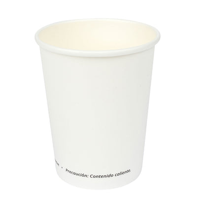 Cascades® Jovials™ Paper Single Wall Hot Cup, White, 8 oz (M9260136)