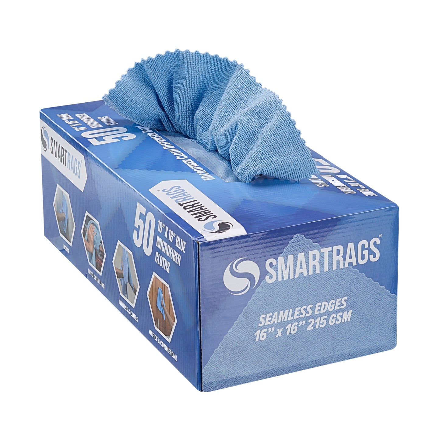 Hospeco® SmartRags XL Microfiber 35 Gram 16x16 Blue, Case of 400 (HOSM931B)