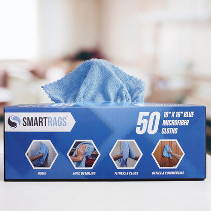 Hospeco® SmartRags XL Microfiber 35 Gram 16x16 Blue, Case of 400 (HOSM931B)