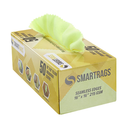 Arkwright Home SmartRagsXL Microfiber 35 Gram 16x16 Yellow (1 Box of 50 Cloths) (PNP-M931-Y)