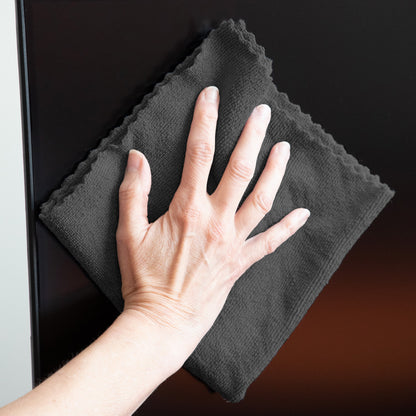 Hospeco® Smart Rags Microfiber Cloths 12x12 Black, Case of 400 (HOSM950BLK)