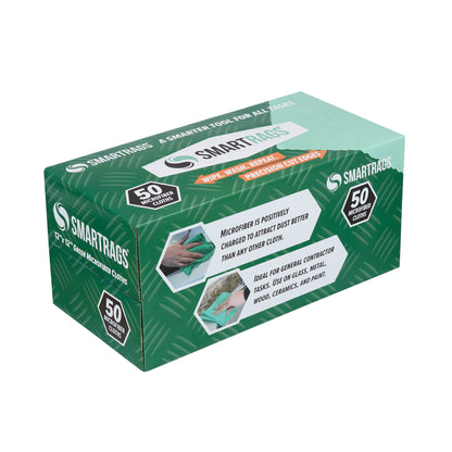 Hospeco® Smart Rags Microfiber Cloths 12x12 Green, Case of 400 (HOSM950G)