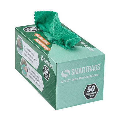 Hospeco® Smart Rags Microfiber Cloths 12x12 Green, Case of 400 (HOSM950G)