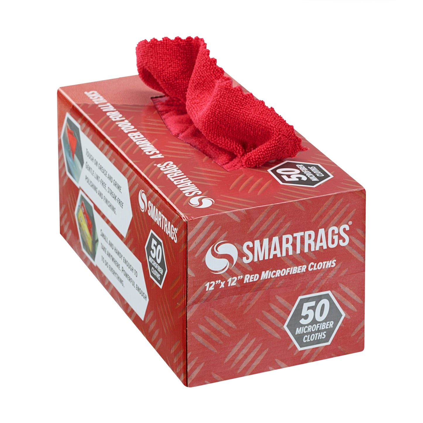 Hospeco® Smart Rags Microfiber Cloths 12x12 Red, Case of 400 (HOSM950R)