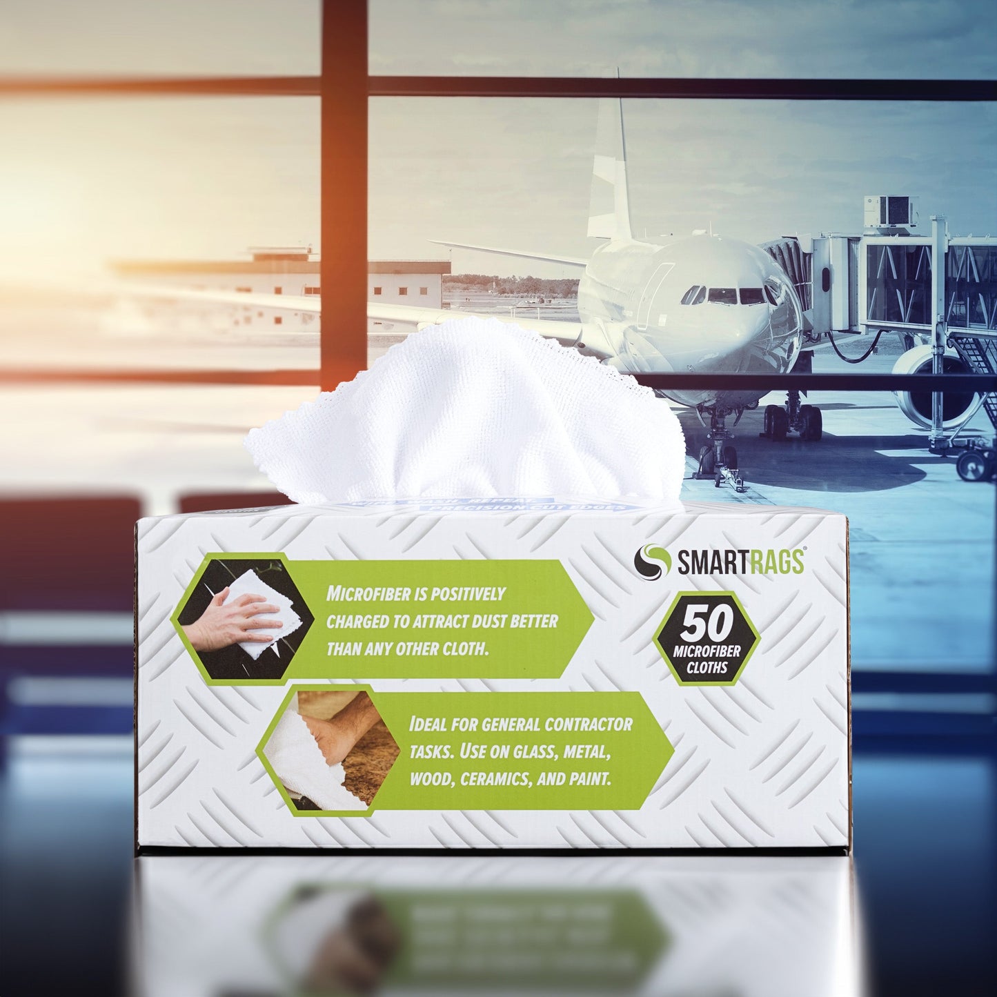Hospeco® Smart Rags Microfiber Cloths 12x12 White, Case of 400 (HOSM950W)