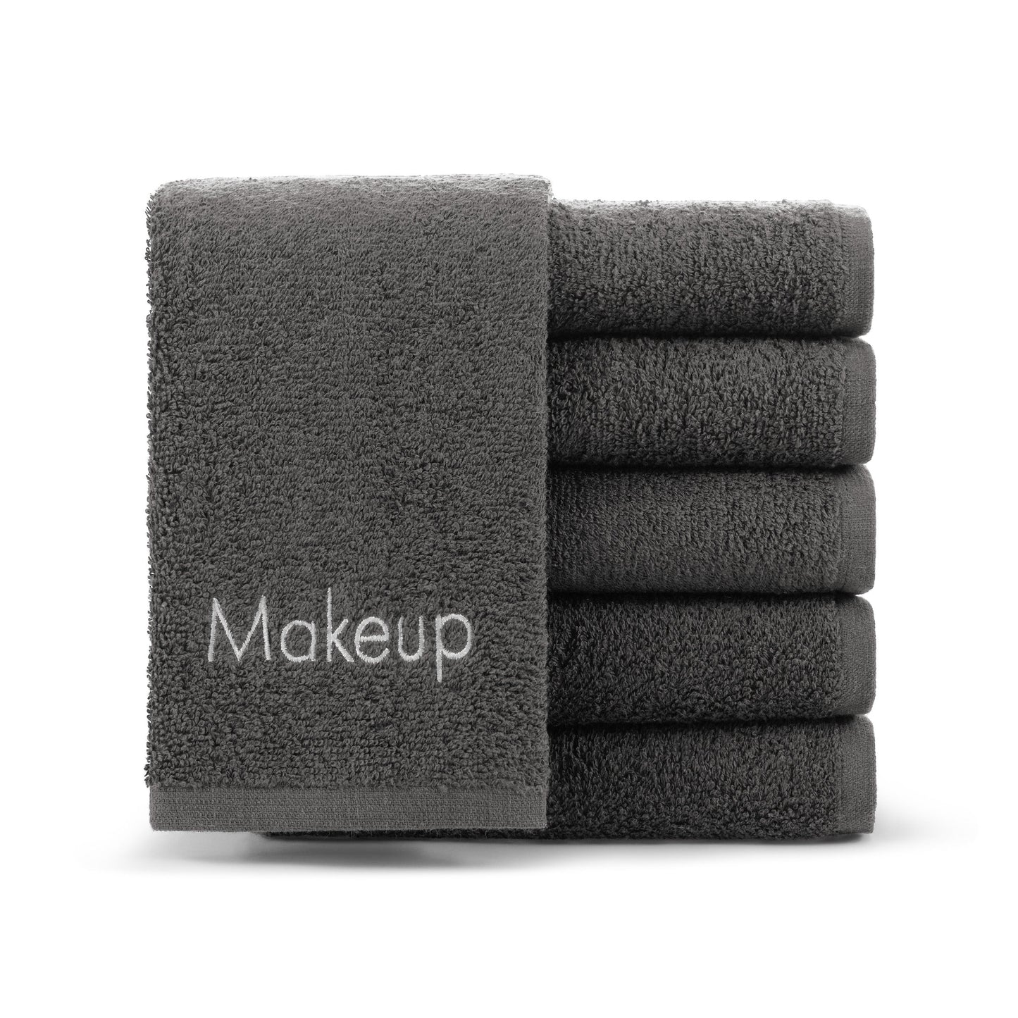 Arkwright Home Hotel Cotton Makeup Fingertip Towel 11x17 Gray (6/Pack) (P-MKUP-1117-GY)