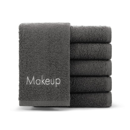 Arkwright Home Hotel Cotton Makeup Fingertip Towel 11x17 Gray (6/Pack) (P-MKUP-1117-GY)