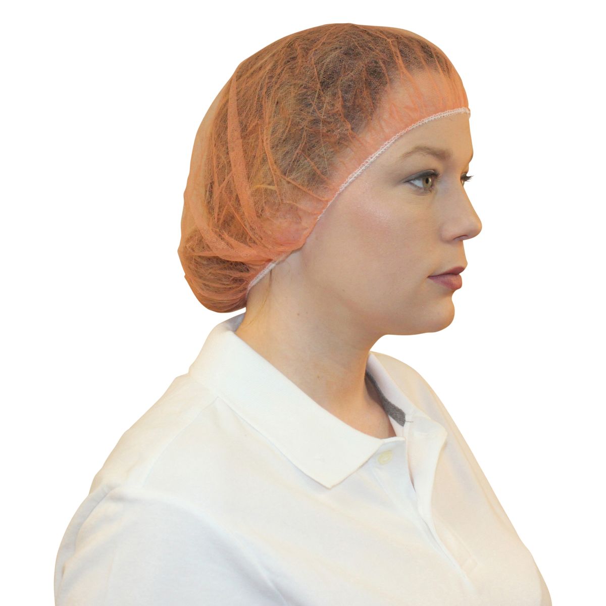 Safety Zone® ProGuard® Spunbond Polypropylene Bouffant Caps, 21", 100/Bag, 10 Bags/Case, Orange (SZNMB-21-1000OR)