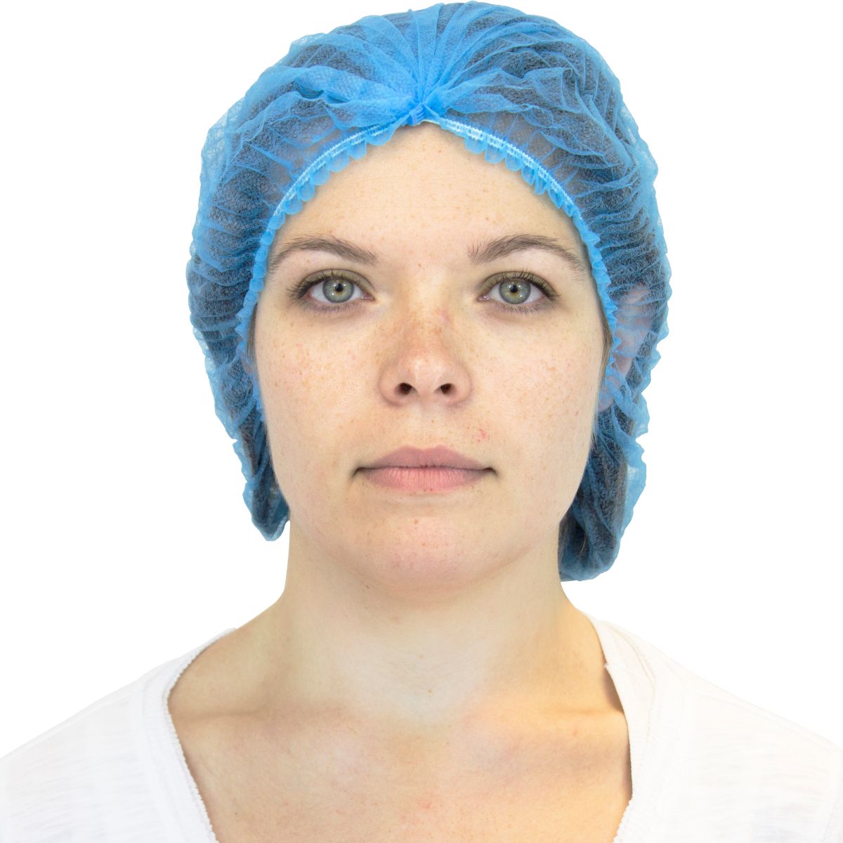 Safety Zone® ProGuard® Spunbond Polypropylene Pleated Bouffant Caps, 24", 100/Bag, 10 Bags/Case, Blue (SZNMB-24-B-PLEATED)