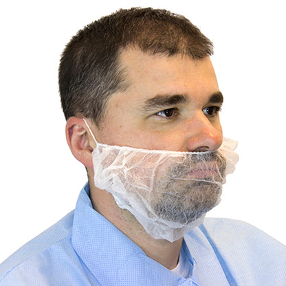 Safety Zone® 18 in. Polypro Machine Made Beard, Case of 1000 (SZNMBC-PLEATEDW)