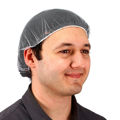 Safety Zone® ProGuard® Polyester Mesh Hairnets, 18", 100/Bag, 10 Bags/Case, White (SZNMC-18-1000-W)