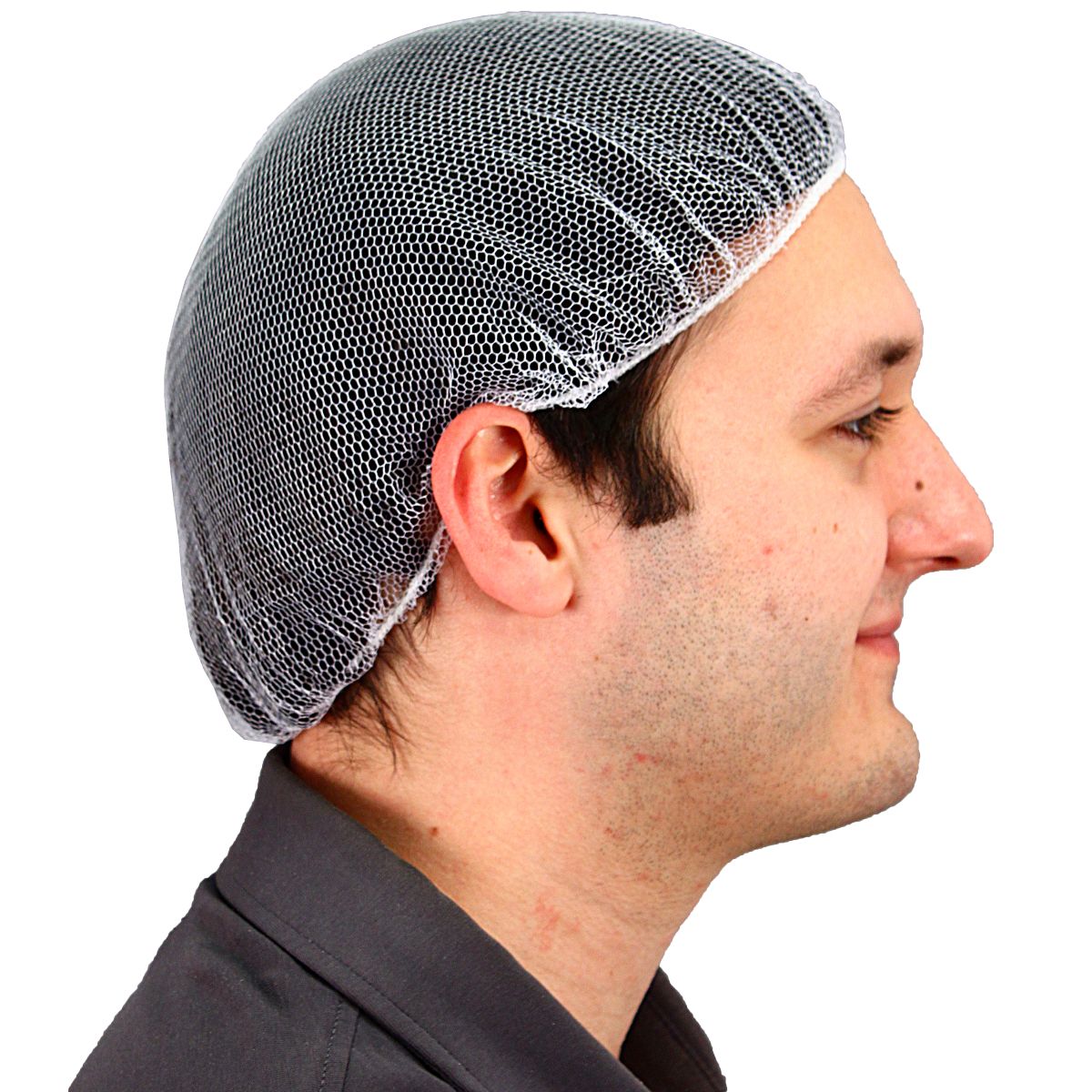 Safety Zone® ProGuard® Polyester Mesh Hairnets, 18", 100/Bag, 10 Bags/Case, White (SZNMC-18-1000-W)