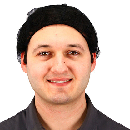 Safety Zone® 21 in. Heavyweight Polyester Hairnet Black, Case of 1000 (SZNMC-21-1000BLK)