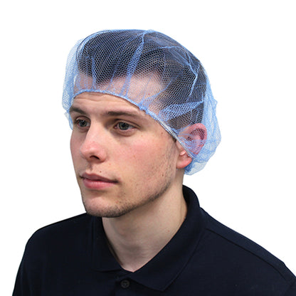 Safety Zone® ProGuard® Polyester Mesh Hairnets, 24", 100/Bag, 10 Bags/Case, Blue (SZNMC-24-1000B)
