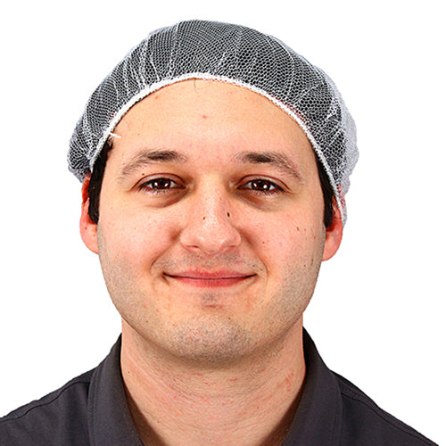 Safety Zone® ProGuard® Polyester Mesh Hairnets, 24", 100/Bag, 10 Bags/Case, White (SZNMC-24-1000W)