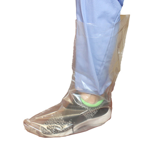 Safety Zone® ProGuard® Polyethylene Boot Cover w/ Tie Top, 6 Mil, Clear, 50/Box, 5 Boxes/Case, 2XL (SZNMCPB-6-2X-125)