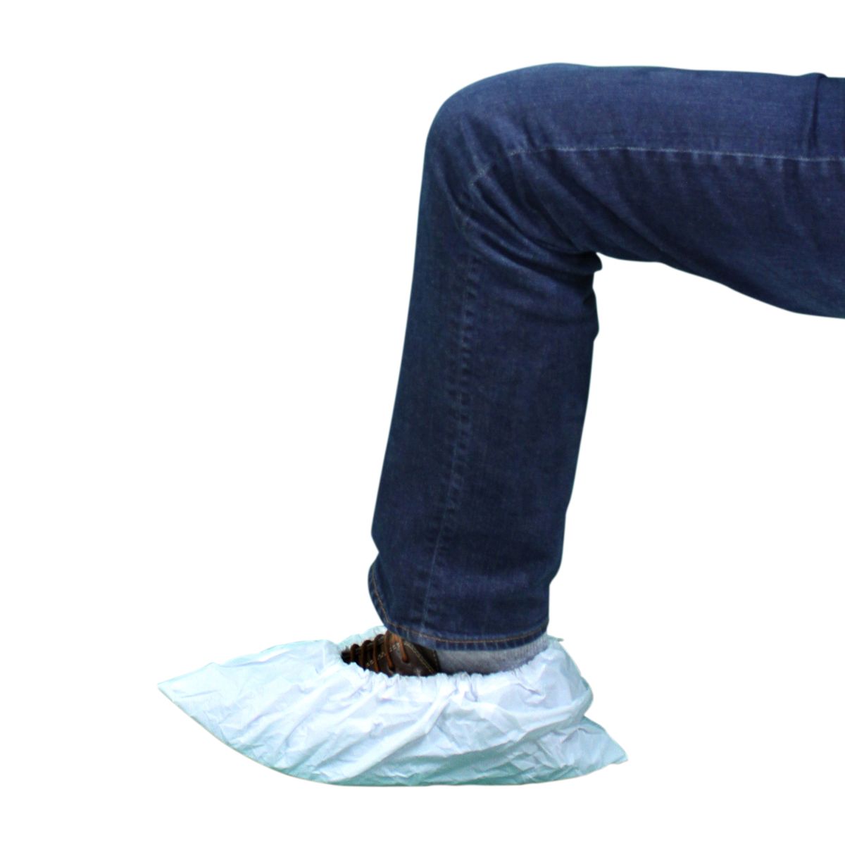 Safety Zone® ProGuard® CPE Sticky Shoe Covers, White, 50/Bag, 6 Bags/Case, 16" (SZNMCPE-16W-SCR-U)