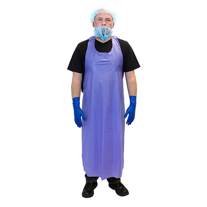 Safety Zone® ProGuard® Vinyl Die Cut Aprons, Blue, 35"x45", 4 Mil, 12/Bag, 6 Bags/Case (SZNME6B-45-4SZ)