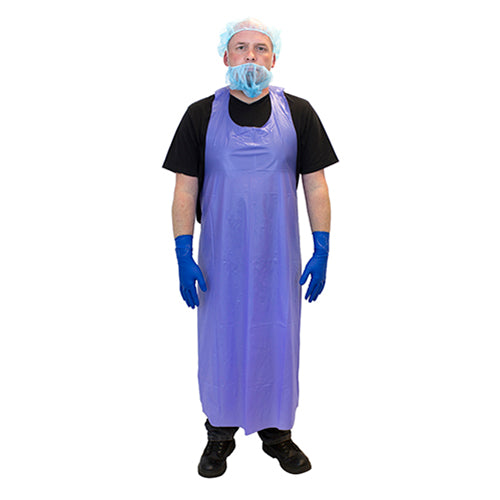 Safety Zone® ProGuard® Vinyl Die Cut Aprons, Blue, 35"x45", 4 Mil, 12/Bag, 6 Bags/Case (SZNME6B-45-4SZ)