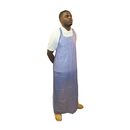 Safety Zone® ProGuard® Vinyl Die Cut Aprons, Blue, 35"x45", 6 Mil, 12/Bag, 6 Bags/Case (SZNME6B-45)