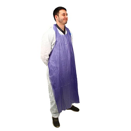Safety Zone® ProGuard® Vinyl Die Cut Aprons, Blue, 35"x48", 6 Mil, 12/Bag, 6 Bags/Case (SZNME6B-48)
