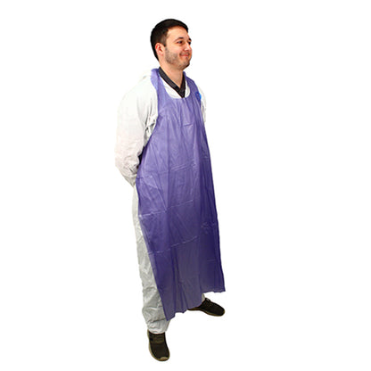 Safety Zone® ProGuard® Vinyl Die Cut Aprons, Blue, 35"x48", 6 Mil, 12/Bag, 6 Bags/Case (SZNME6B-48)