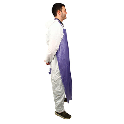 Safety Zone® ProGuard® Vinyl Die Cut Aprons, Blue, 35"x48", 6 Mil, 12/Bag, 6 Bags/Case (SZNME6B-48)