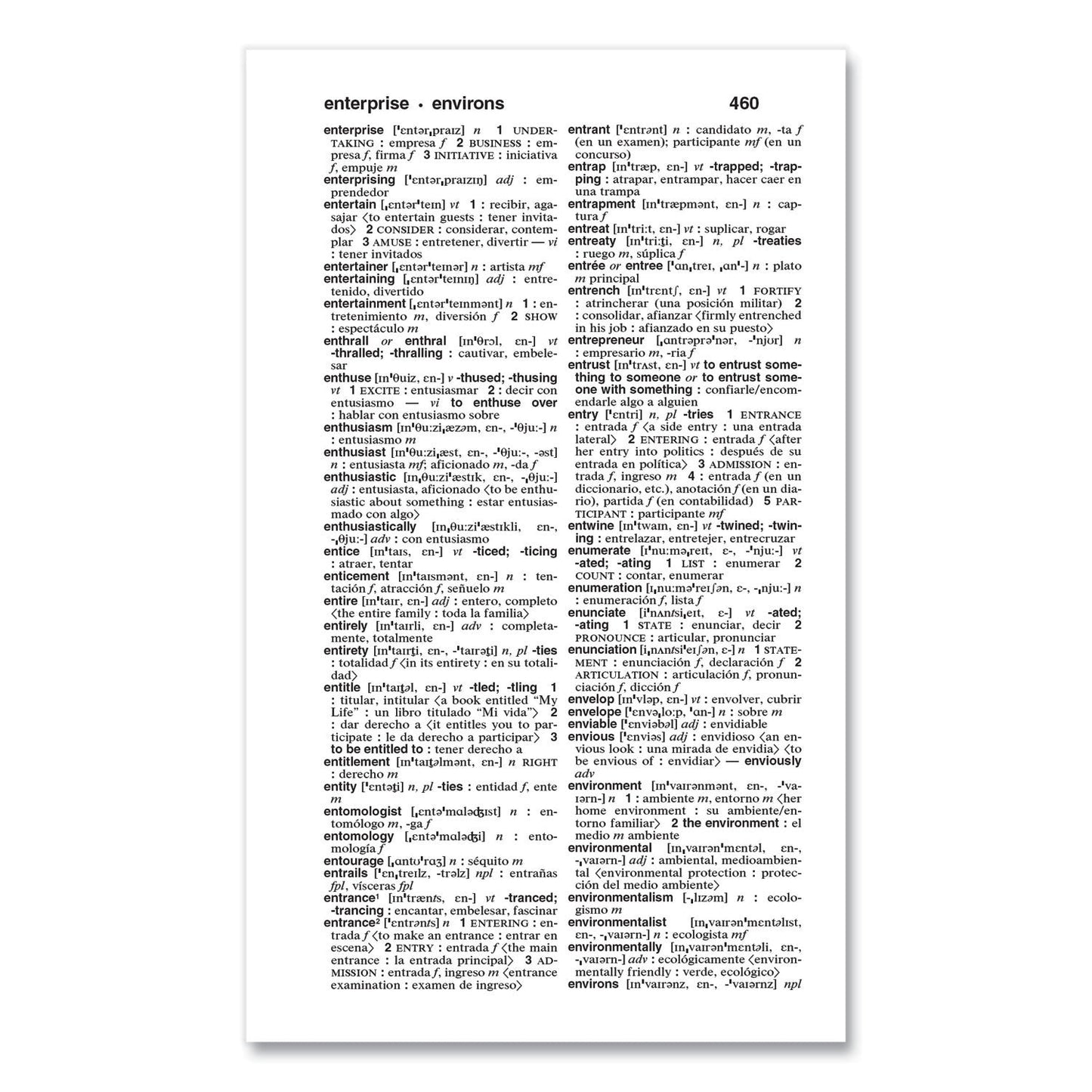 Merriam Webster Spanish-English Dictionary, Paperback, 928 Pages (MER2987)