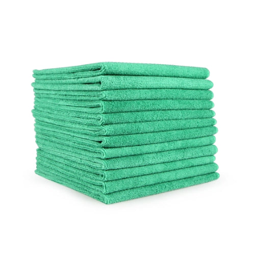 Hospeco® Microfiber Cloth 16x16 200 GSM Half-Fold Green, Pack of 12 (HOSMFC2001616GN)