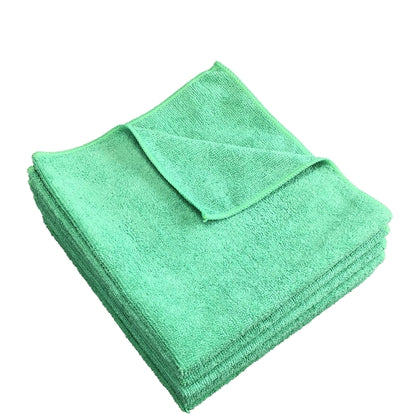 Hospeco® Microfiber Cloth 16x16 200 GSM Half-Fold Green, Pack of 12 (HOSMFC2001616GN)