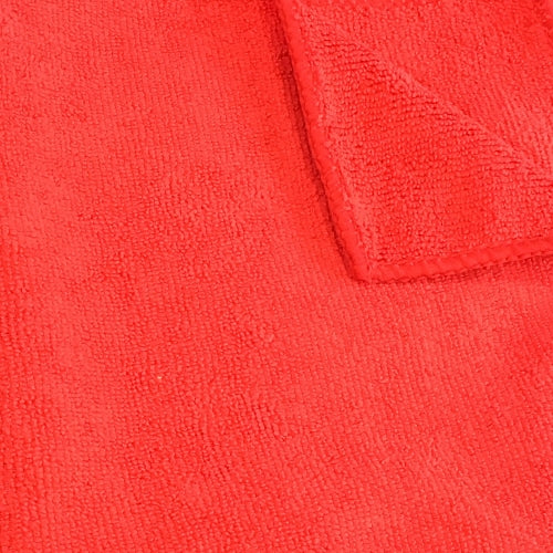 Hospeco® Microfiber Cloth 16x16 200 GSM Half-Fold Red, Pack of 12 (HOSMFC2001616RD)