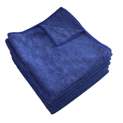 Hospeco® Microfiber Cloth 16x16 260 GSM Half-Fold Royal Blue, Pack of 12 (HOSMFC2601616RB)