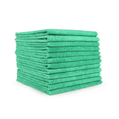 Hospeco® Microfiber Cloth 12x12 300 GSM Half-Fold Green, Pack of 12 (HOSMFC3001212GN)
