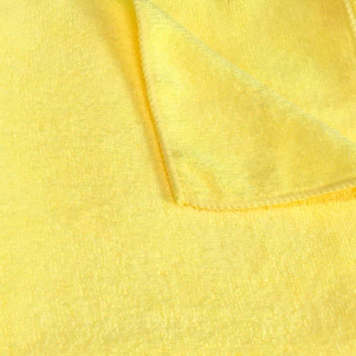 Hospeco® Microfiber Cloth 12x12 300 GSM Half-Fold Yellow, Pack of 12 (HOSMFC3001212YE)