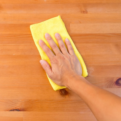 Hospeco® Microfiber Cloth 12x12 300 GSM Half-Fold Yellow, Pack of 12 (HOSMFC3001212YE)