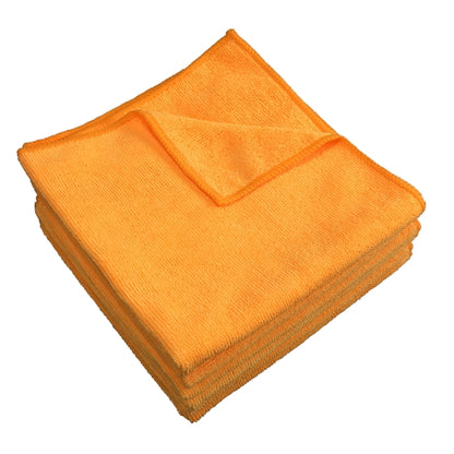 Hospeco® Microfiber Cloth 16x16 300 GSM Half-Fold Orange, Pack of 12 (HOSMFC3001616OR)