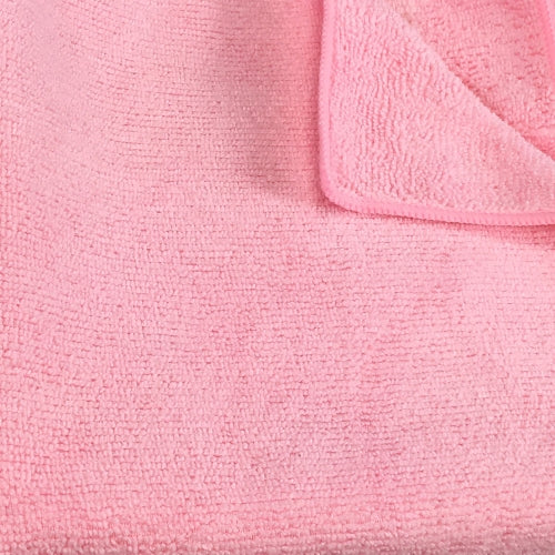 Hospeco® Microfiber Cloth 16x16 300 GSM Half-Fold Pink, Pack of 12 (HOSMFC3001616PK)