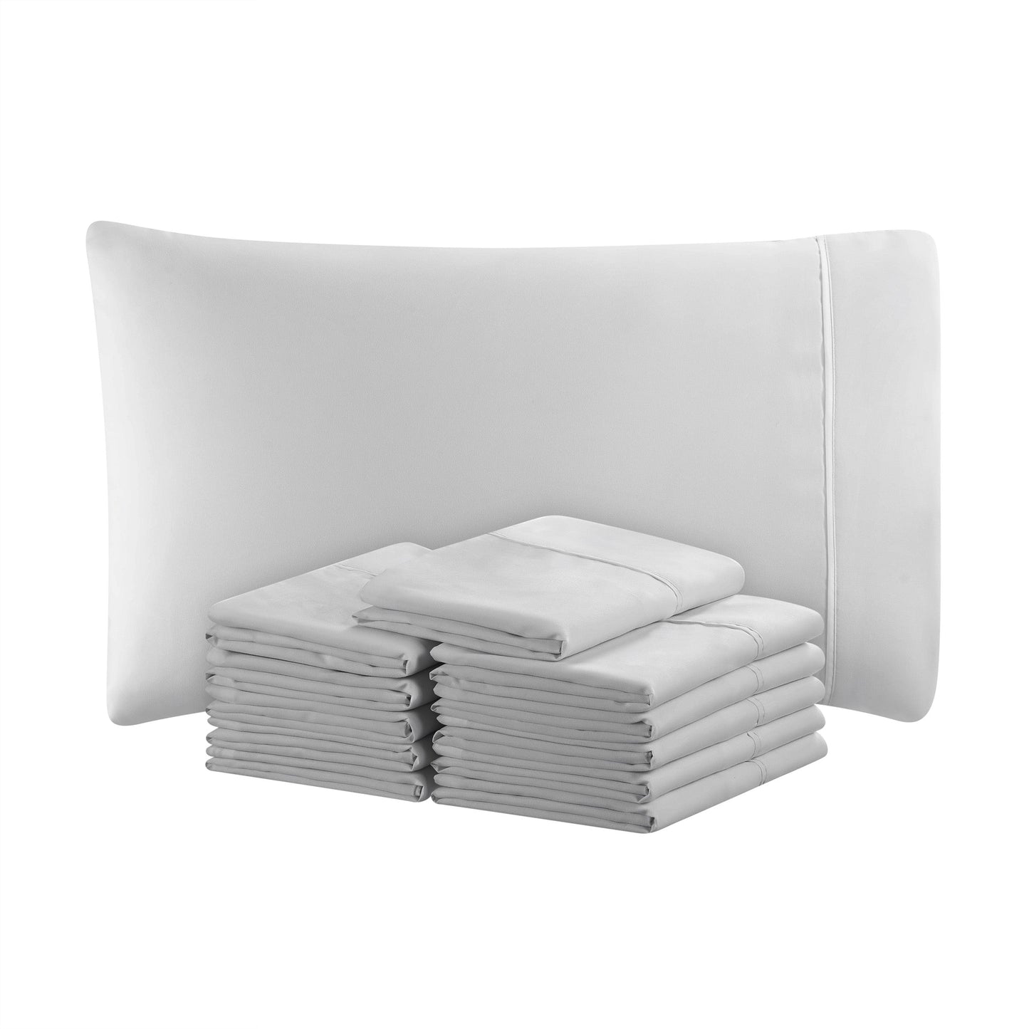 Host & Home Microfiber Pillowcase King Grey (12/Pack) (P-MFP-2040-GY)
