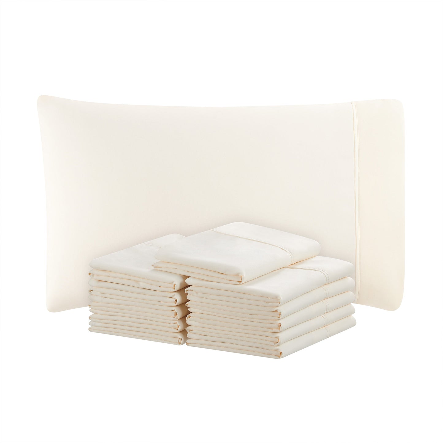 Host & Home Microfiber Pillowcase King Ivory (12/Pack) (P-MFP-2040-IV)