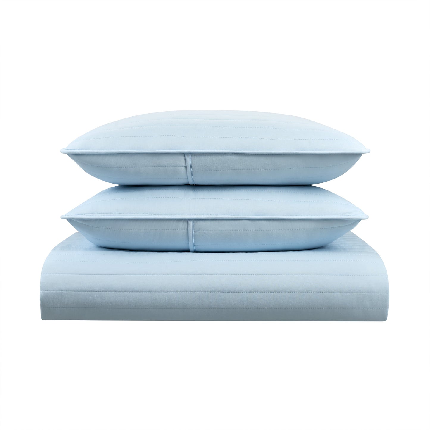 Arkwright Home® Host & Home Brushed Microfiber Quilt Set, Queen, Light Blue, 4/Case (MFQT-FQSET-LB)