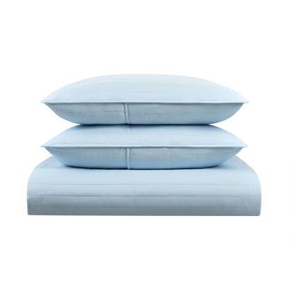 Arkwright Home® Host & Home Brushed Microfiber Quilt Set, King, Light Blue, 4/Case (MFQT-KSET-LB)