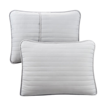 Arkwright Home® Host & Home Brushed Microfiber Quilt Set, Queen, Light Gray, 4/Case (MFQT-FQSET-LG)