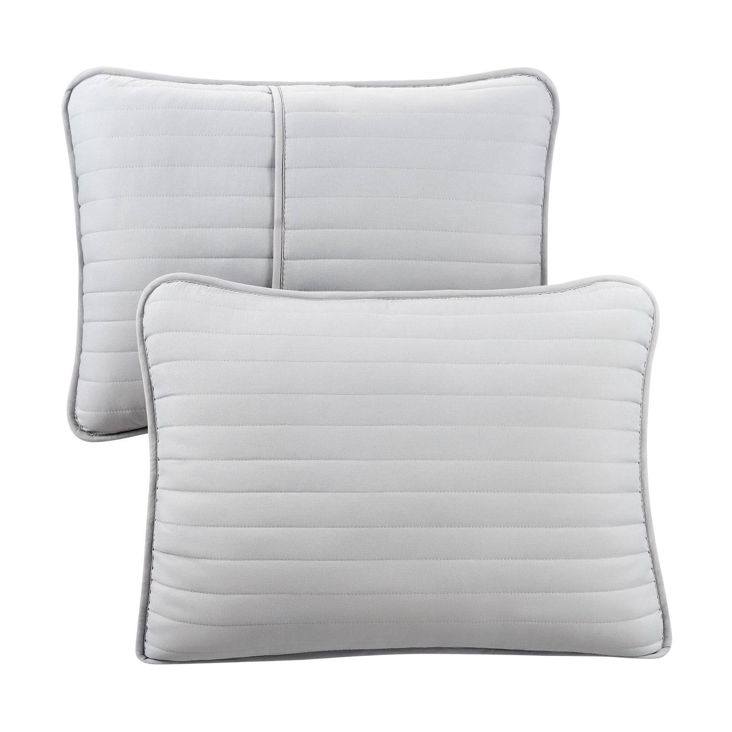 Arkwright Home® Host & Home Brushed Microfiber Quilt Set, Twin, Light Gray, 4/Case (MFQT-TWSET-LG)