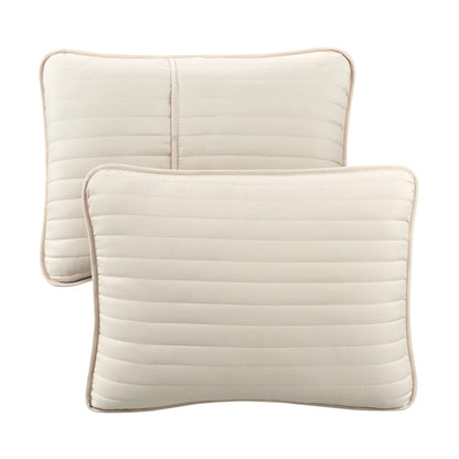 Arkwright Home® Host & Home Brushed Microfiber Quilt Set, Twin, Taupe, 4/Case (MFQT-TWSET-TP)