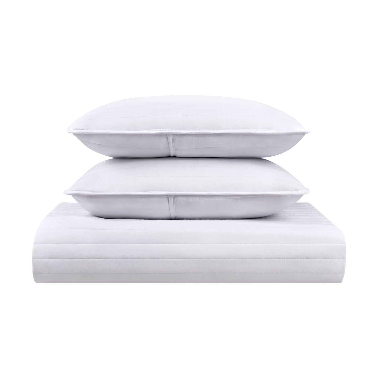Arkwright Home® Host & Home Brushed Microfiber Quilt Set, Queen, White, 4/Case (MFQT-FQSET-WH)