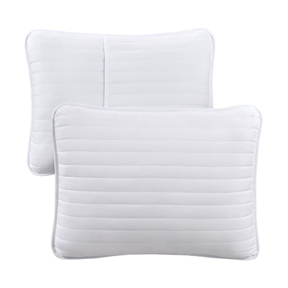 Arkwright Home® Host & Home Brushed Microfiber Quilt Set, Twin, White, 4/Case (MFQT-TWSET-WH)