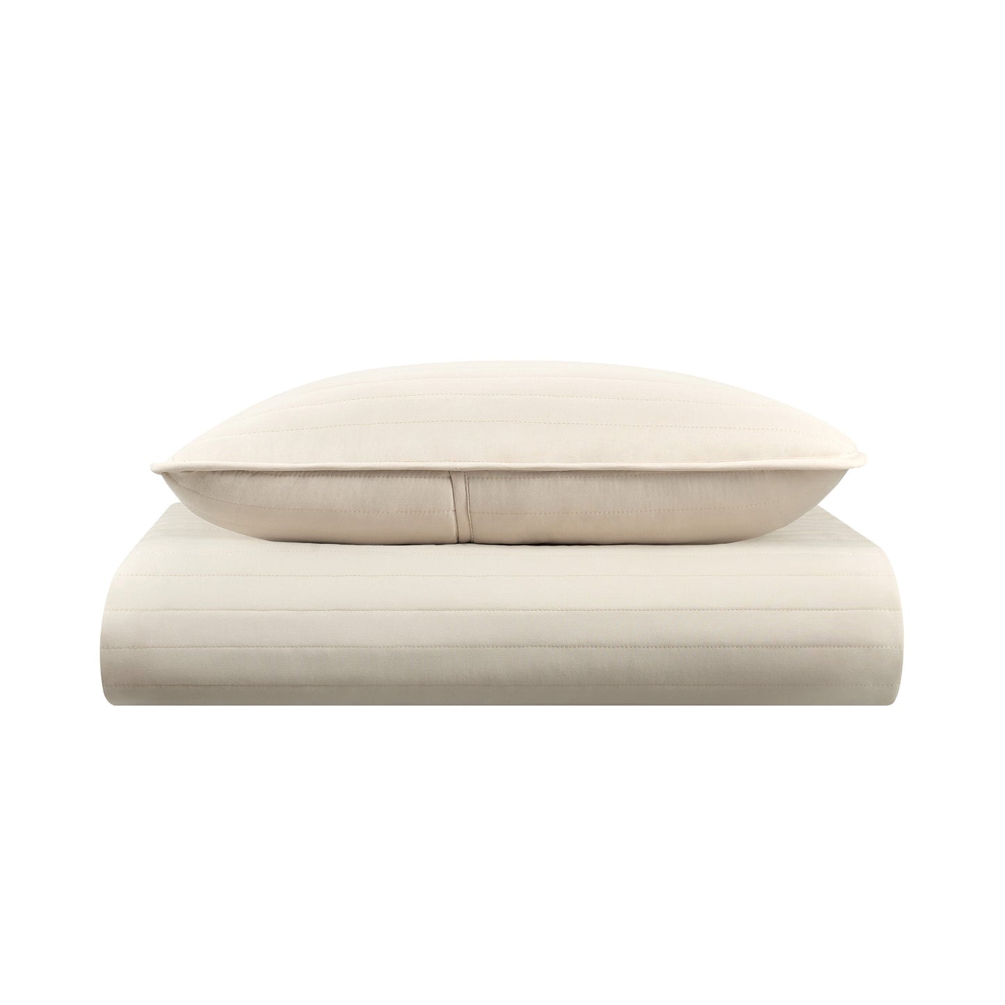 Arkwright Home® Host & Home Brushed Microfiber Quilt Set, Twin, Taupe, 4/Case (MFQT-TWSET-TP)