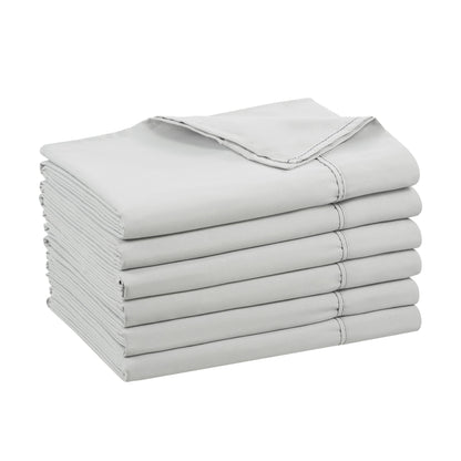 Host & Home Microfiber Flat Sheet Full Grey (6/Pack) (P-MFS-81108-GY)