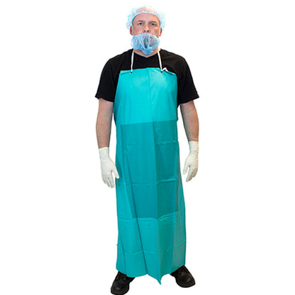 Safety Zone® ProGuard® Vinyl Aprons w/ Stomach Patch, Green, 36"x50", 20 MM, 1/Bag (SZNMG-20-50SZ)
